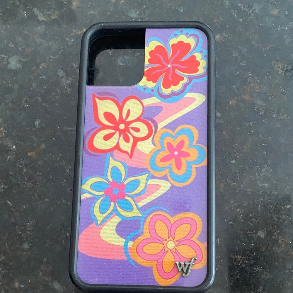Wildflowers Colorful Floral iPhone 12/12Pro Case - Purple and Multicolor